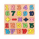 Wooden Montessori Puzzle (Letters, Numbers & Shapes)