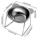 Elevated Stainless Steel Cat Bowl (15° Tilted)