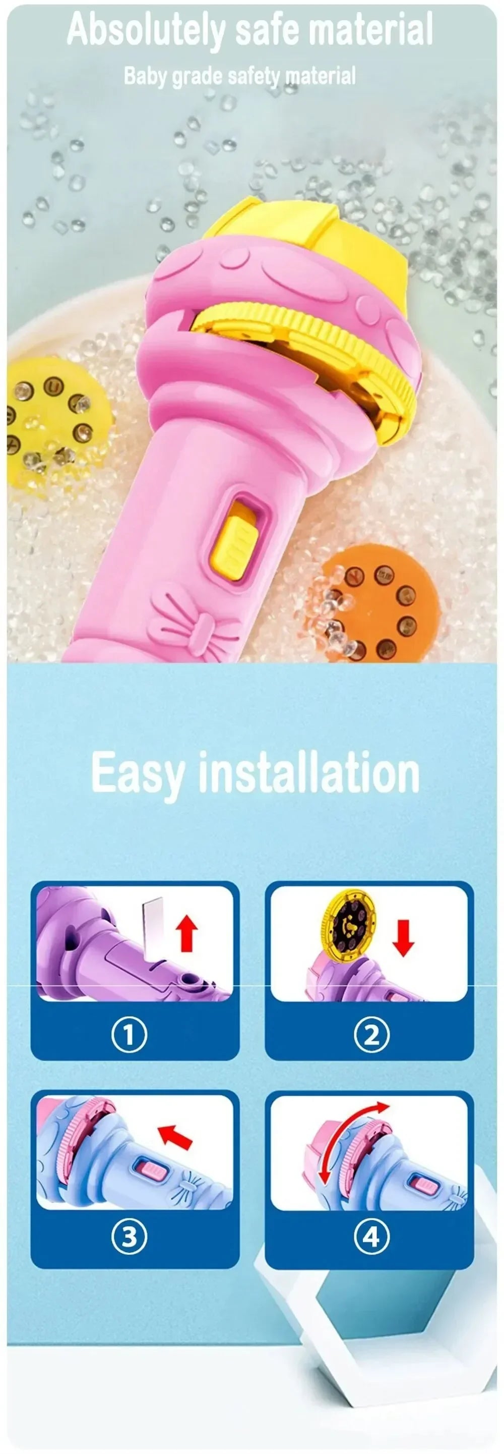 Kids Story Projector Flashlight