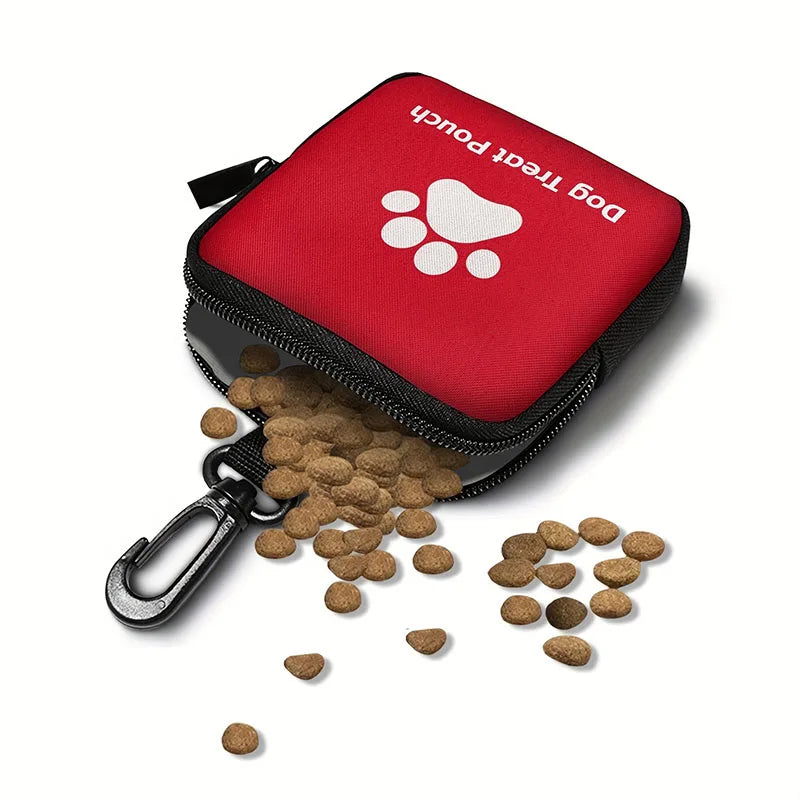 Dog Treat Pouch with Zipper & Carabiner