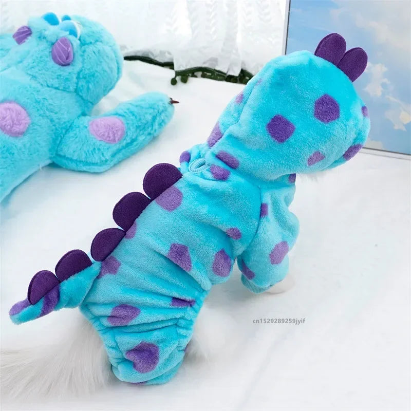 Warm Fleece Dog Hoodie Jumpsuit