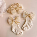 Baby Lace Bow Socks Set with Headband