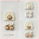 Baby Hat & Booties Set (2 Pieces) – Animal Design