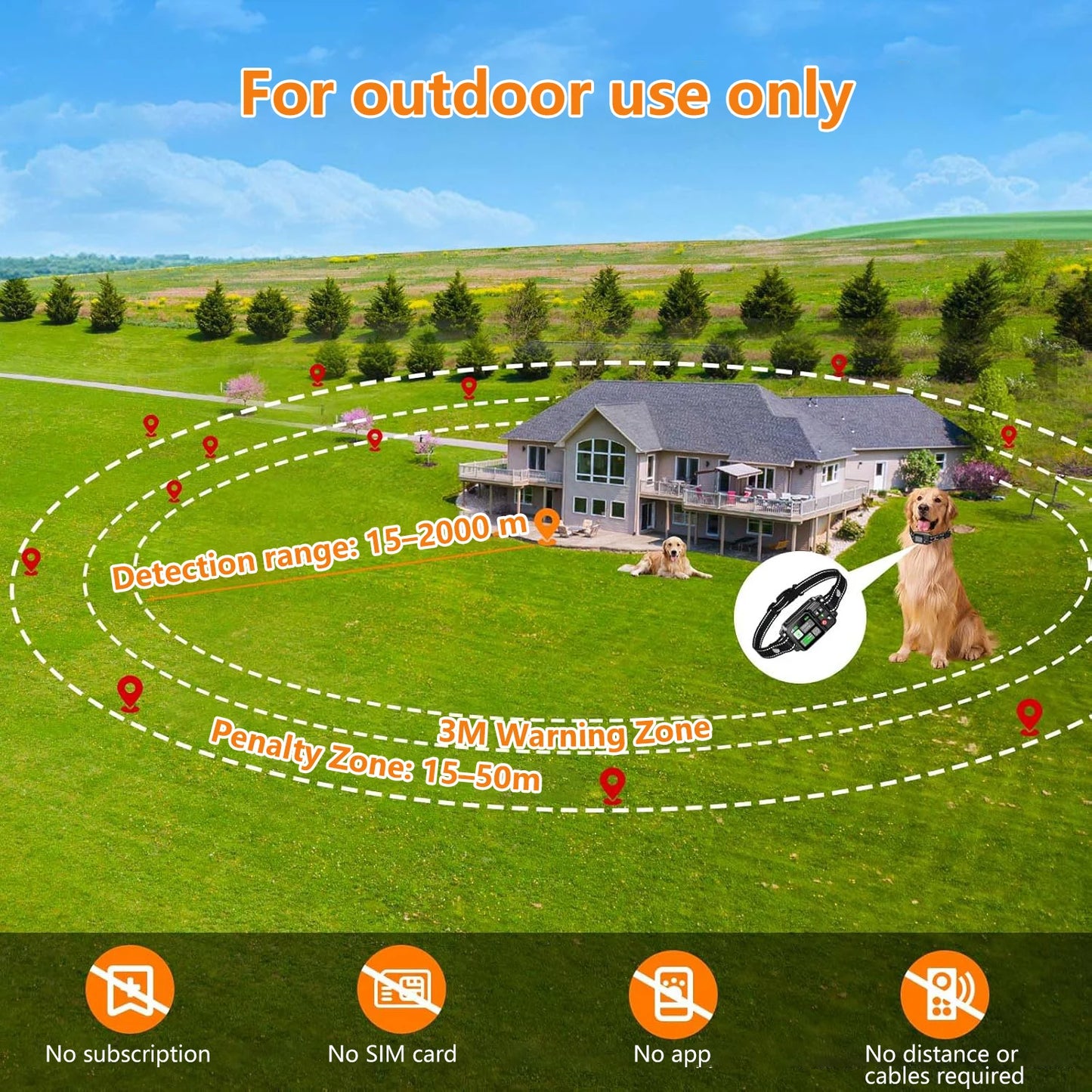 Rechargeable Waterproof Dog Training Collar (IPX7)