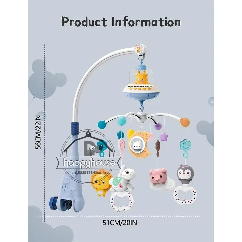 Baby Crib Mobile with Music & Remote Control (Projector Light)