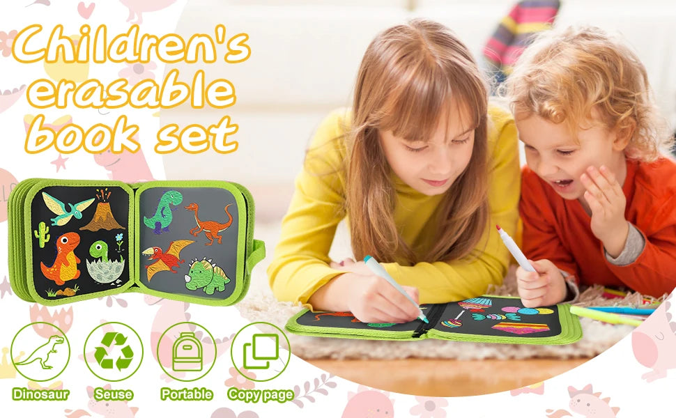 Reusable Drawing Book with Markers