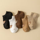5 Pairs No-Show Socks (Bear)